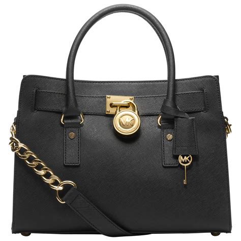 michael kors nouveau hamilton sm satchel black|michael kors hamilton studded bag.